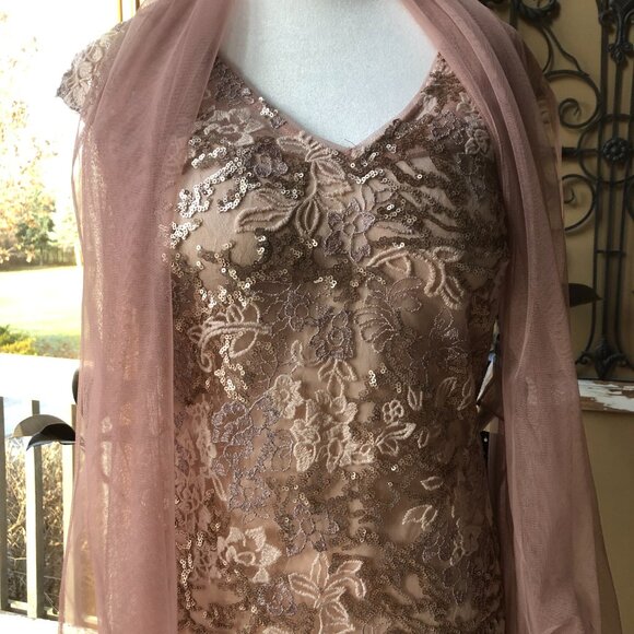 Alex Evenings Petite Emily Embroidered Fit and Flare Dress - Style #8217897 NWT - Picture 4 of 14